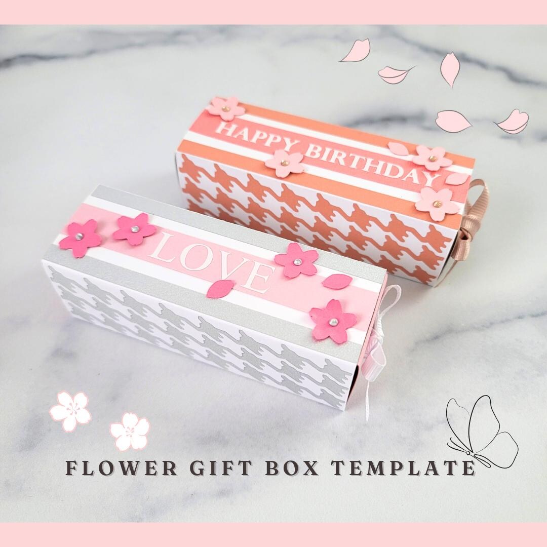 Mini Flower Gift Box Template | Cricut SVG File - Etsy UK