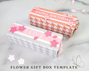 Mini Flower Gift Box Template | Cricut SVG File