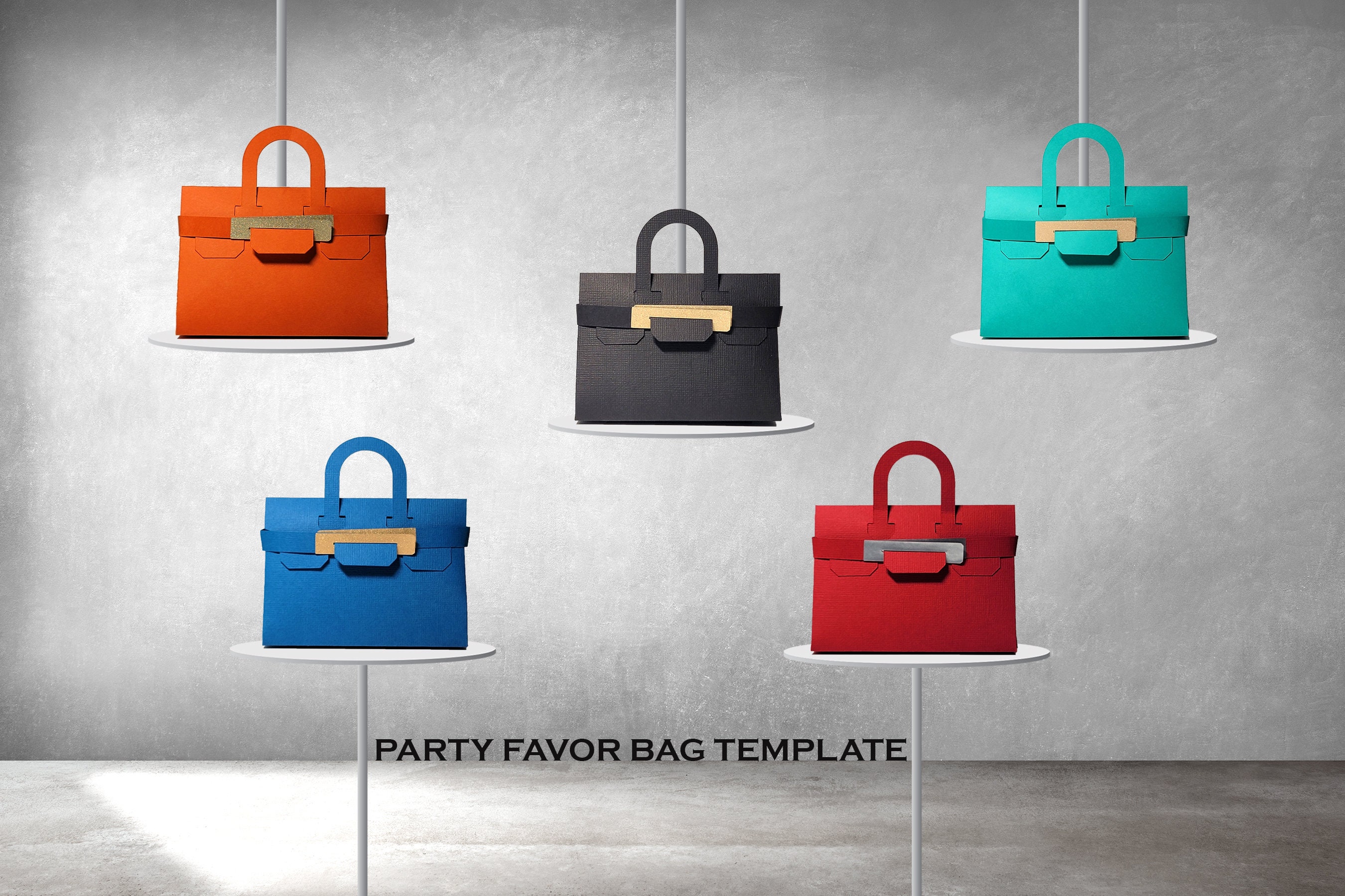 Party Favor Box Template Gift Card Bag Cricut Files No Etsy