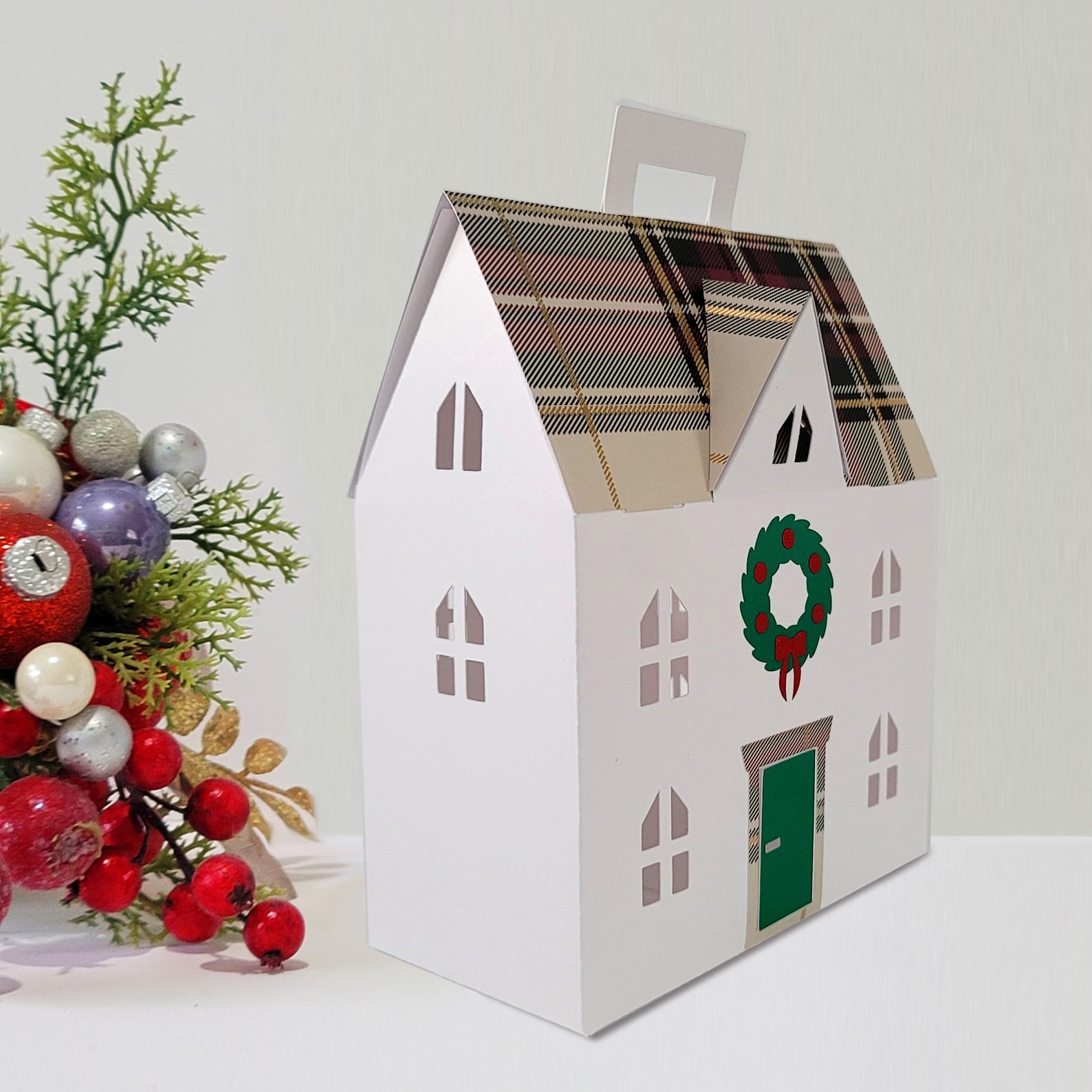 Holiday Village House Gift Box Template | Cricut SVG Files (3 Sizes) - Etsy
