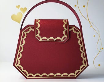 Party Favor Bag Template | Mini Gift Bag | Handmade Tote | Cricut Files | SVG File