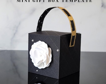 Camellia Mini Gift Box Template | Party Favor | Cricut SVG File (Digital Download)