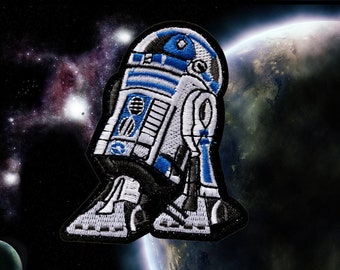 1x R2D2 robot Star Wars patch Iron On Embroidered Applique science fiction 