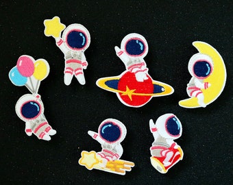 Chemin spaceman, patch astronaute, fer sur patch, patch brodé, coudre sur patch, applique,