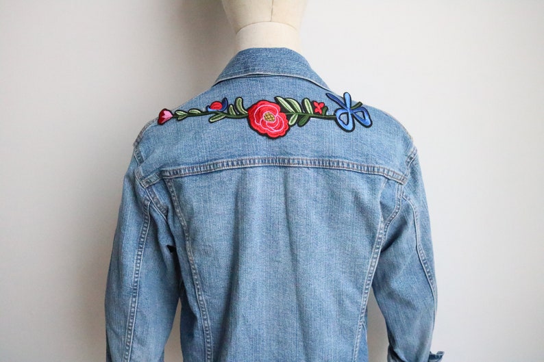 Large Rose Patchflower Patchiron on Patch embroidered - Etsy