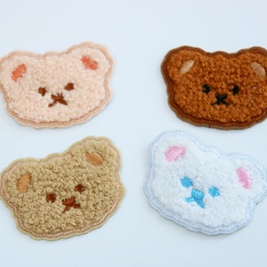 Bear Patch, Fluffy Patch, Self Adhesive Patch, Cute Patch, DIY