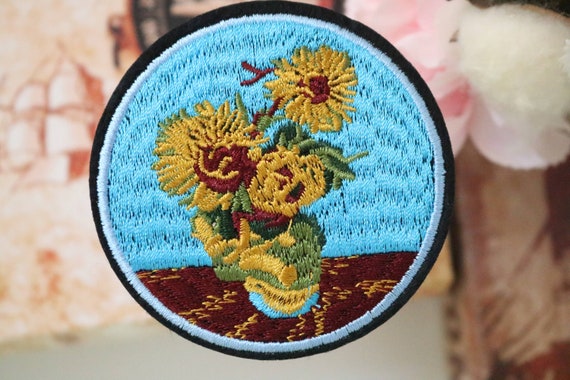 Sunflower Iron-on Patch, Yellow Flower Badge, Flowery Patch, DIY  Embroidery, Embroidered Applique, Decorative Patch, Flower Gift 
