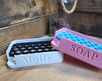 Personalized Soap Dish | Sponge Holder | Custom Name | Bathroom/Kitchen