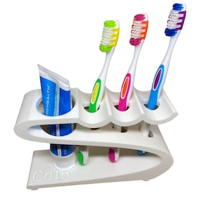 Personalized Toothbrush and Toothpaste Holder