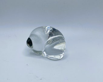 Vintage Art Glass Snail / Conch Shell Paperweight