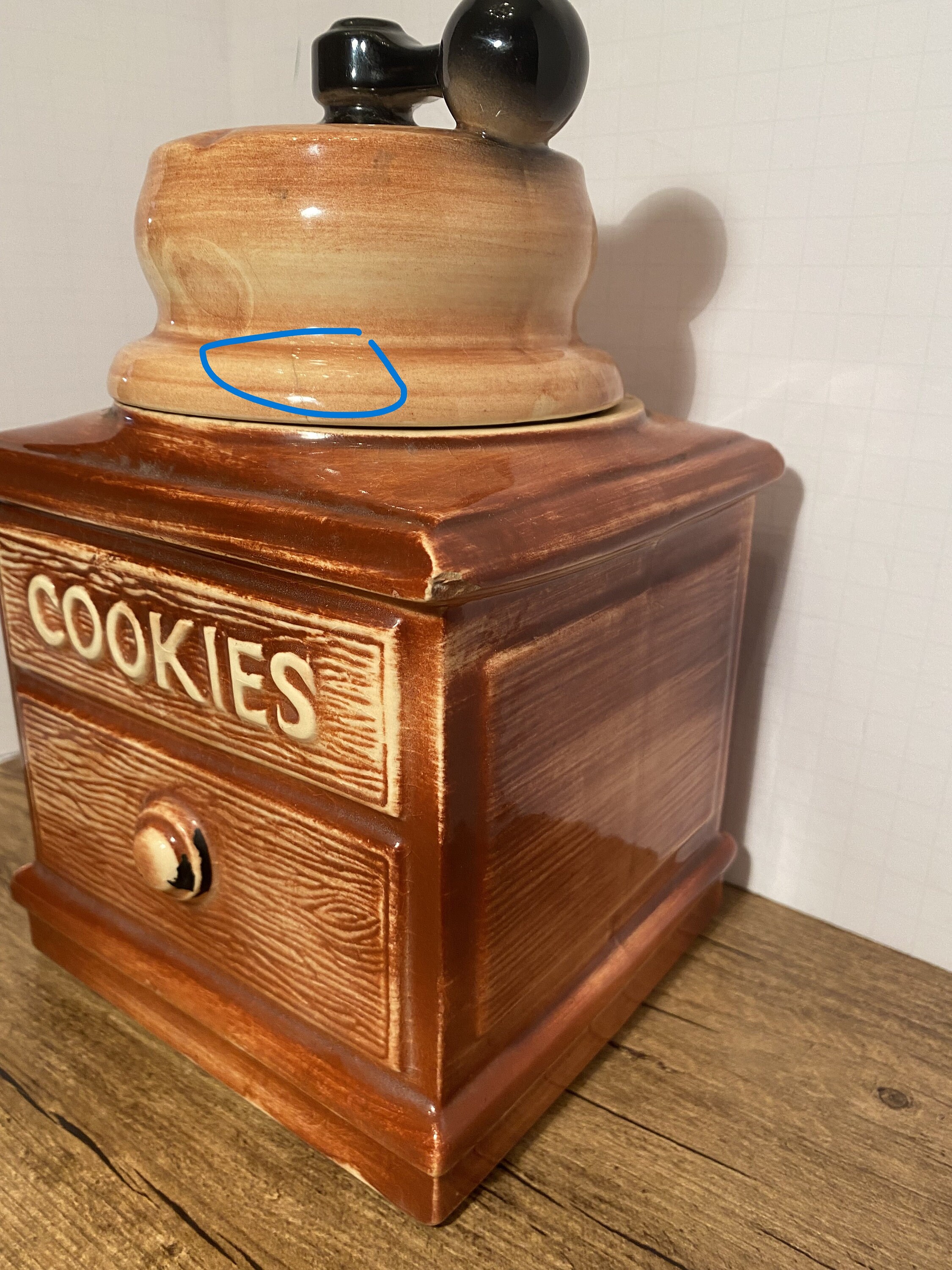 Vintage Mccoy Pottery USA Coffee Grinder Cookie Jar Etsy