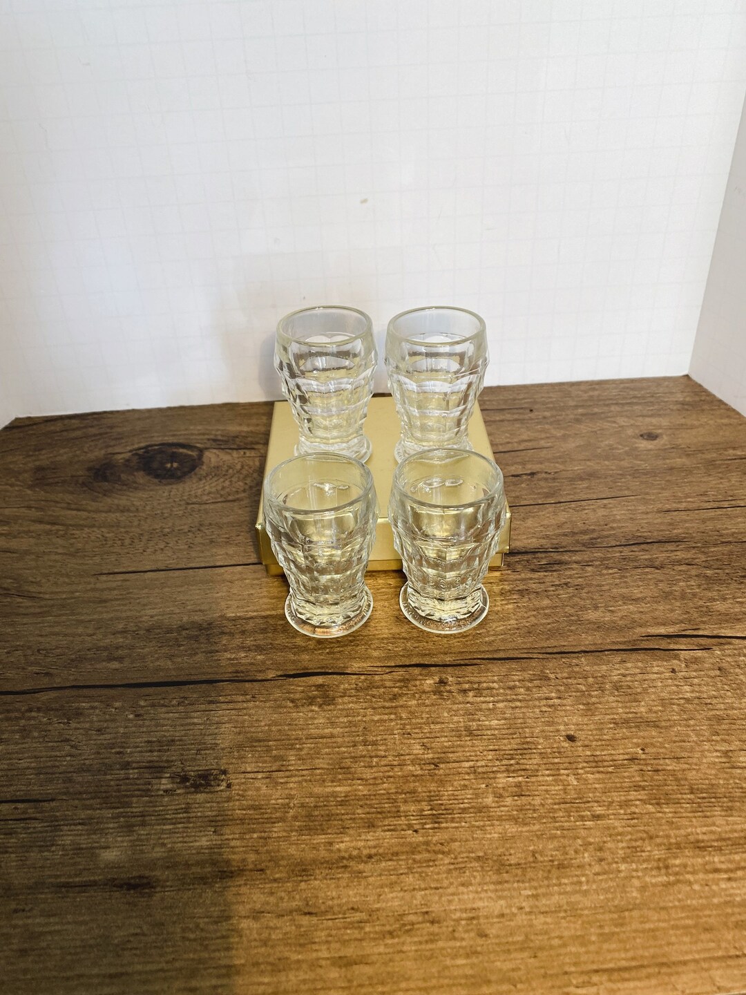 Set of 4 Vintage Jacobean Small Shot Glasses Regd No 791409 Etsy