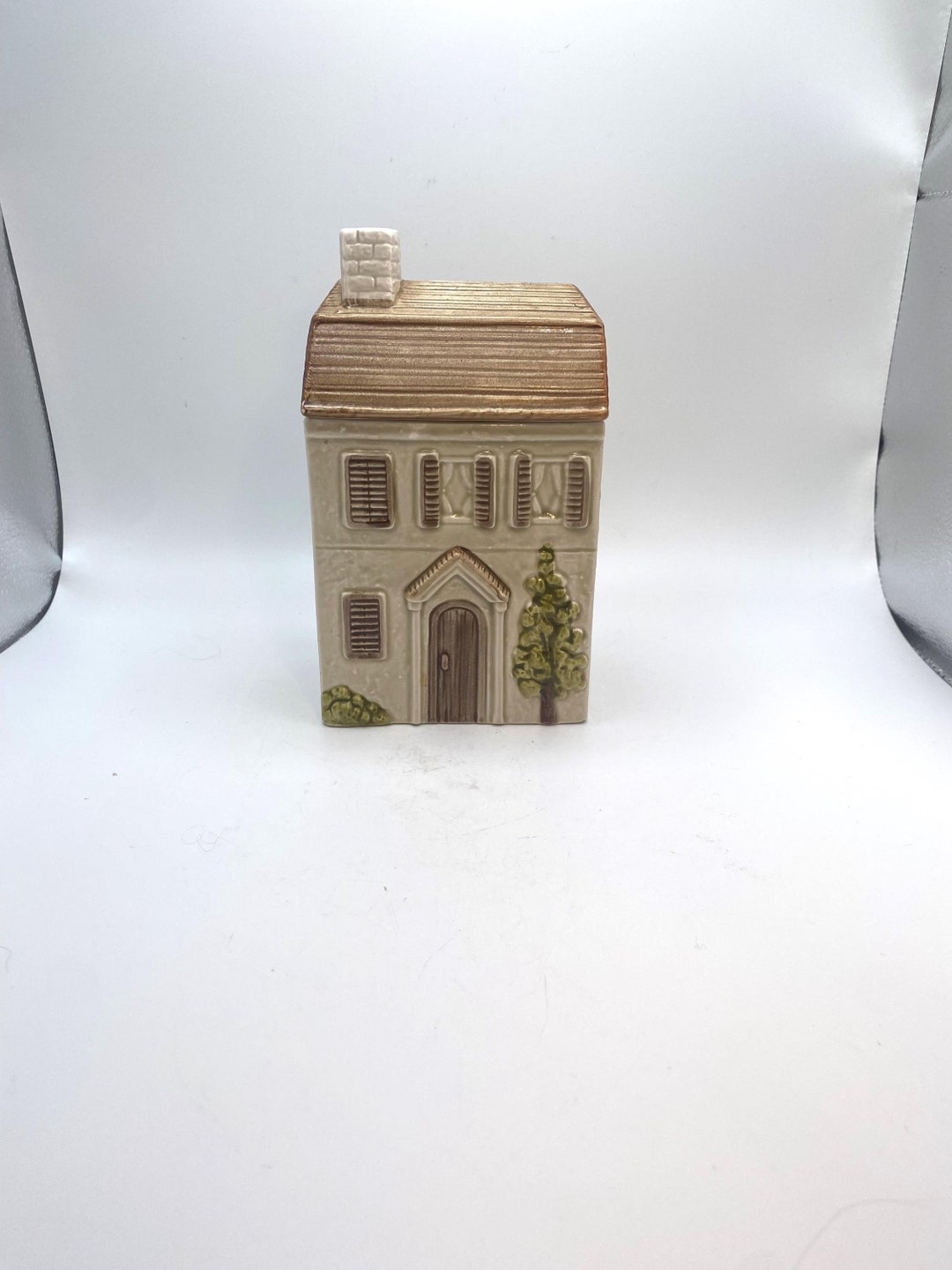 Vintage 1980 Otagiri Ceramic House Tea Caddy / Canister - Etsy