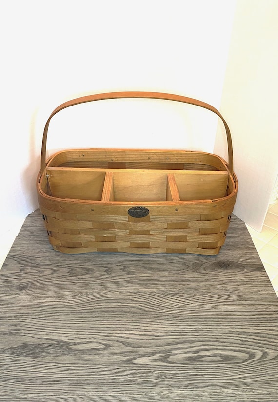 Vintage Peterboro Basket Oblong Divided 4 Compartment / Storage Single  Handle -  Sweden