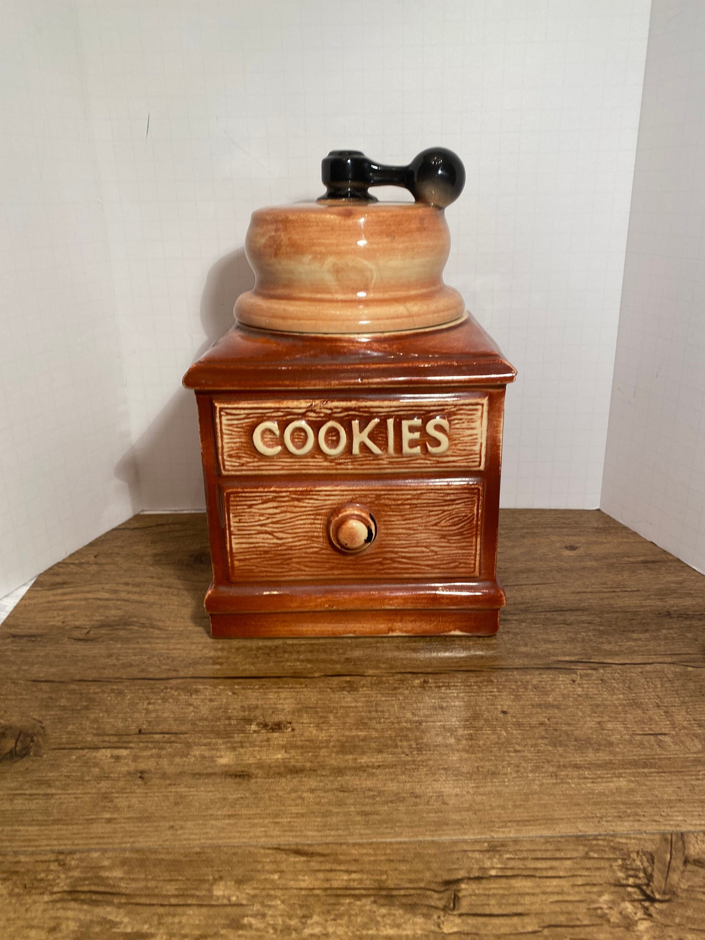 Vintage Mccoy Pottery USA Coffee Grinder Cookie Jar Etsy