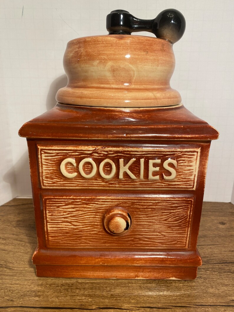 Vintage Mccoy Pottery USA Coffee Grinder Cookie Jar Etsy