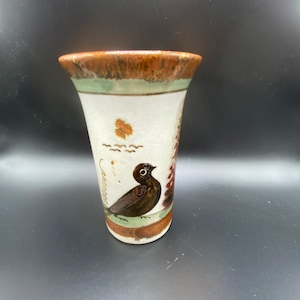Vintage Ken Edwards Small Floral Vase 5 inched tall  – Artist Initialed - Tonala El Palomar Mexico