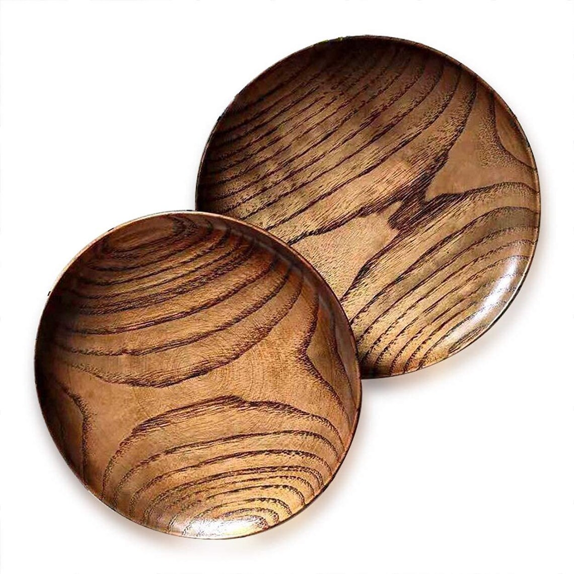 Wood Seasoning Plate Appetizer Plates 2pcs Etsy