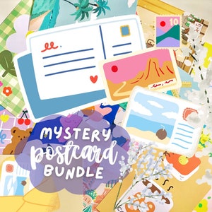 Pen Pal Postcard Bundle | Aesthetic Wall Art & Decor Stationery Set Grab Bag