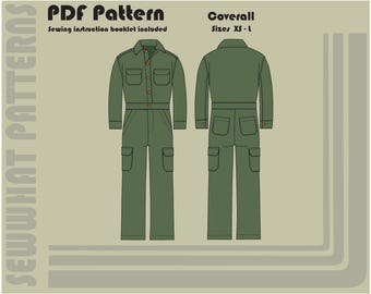 Coverall - PDF Sewing Pattern - Unisex Sizes XS-L