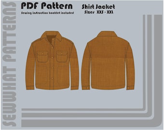 Shirt Jacket - PDF Sewing Pattern - Men's Sizes XXS-2XL