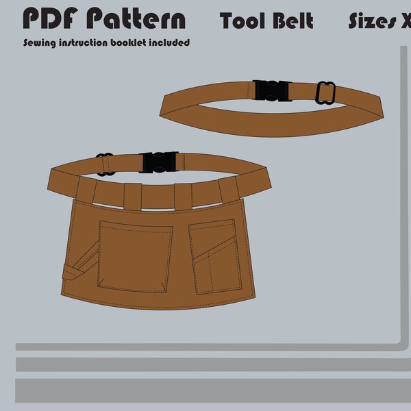 Utility Belt - PDF Sewing Pattern - Unisex Sizes XS-XL