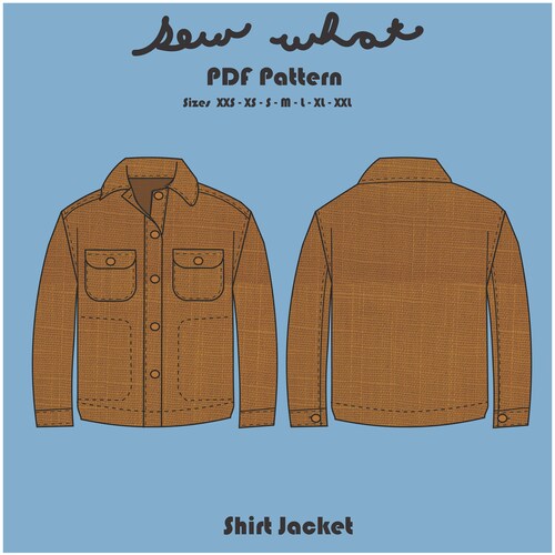 Men's Shirt Sewing Pattern PDF and Sewing Tutorial / Sizes Etsy