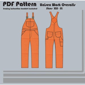 Work Overalls - PDF Sewing Pattern - Unisex Sizes XXS-XL
