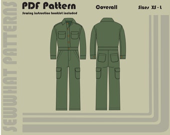 Coverall - PDF Sewing Pattern - Unisex Sizes XS-L