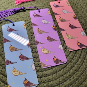 Cockatiel metal bookmark| One sided Bookmark| minimalist
