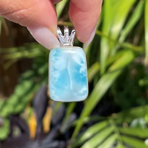 Larimar Pendant, Solid 925 Silver Pendant, Handmade Pendant, Larimar Jewelry, Larimar Necklace Pendant, Larimar Gemstone, Gift For Her