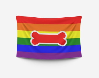 Rainbow Pup Pride Flag