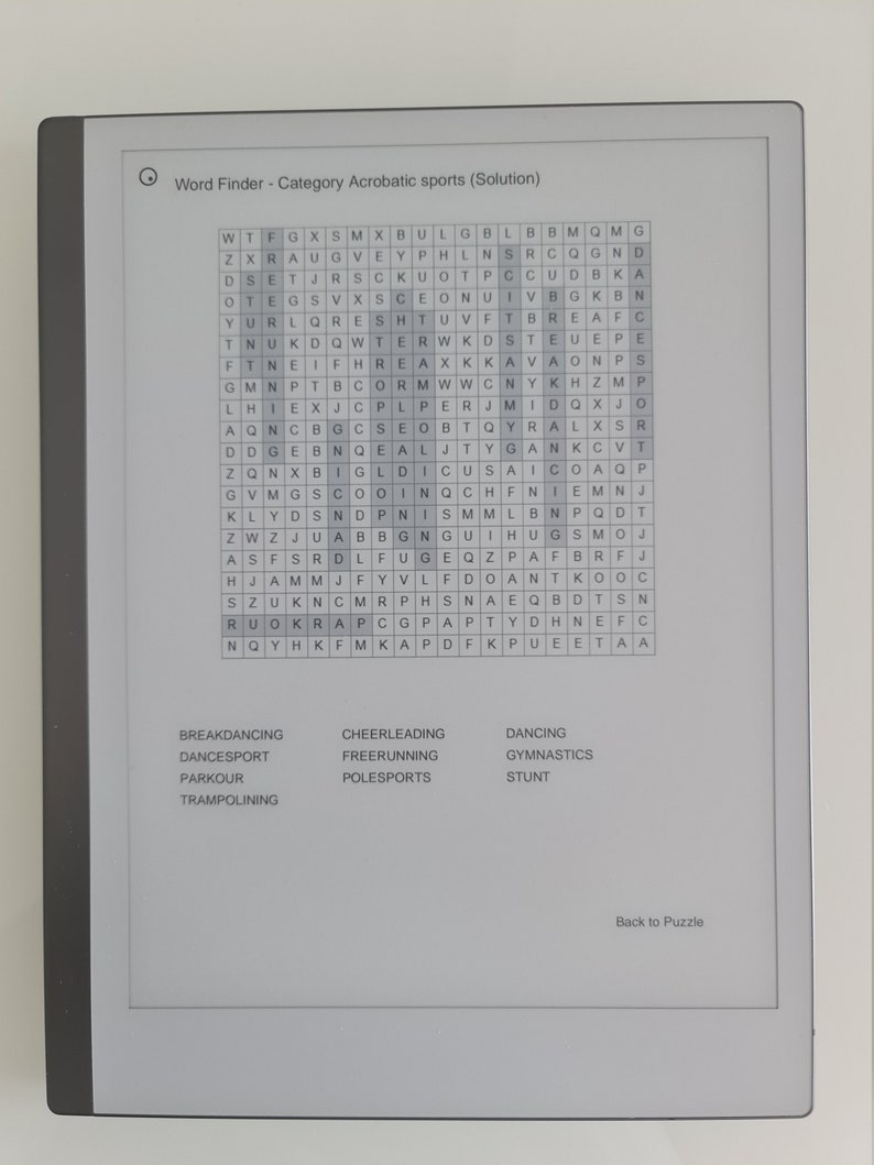 Remarkable Games Word Search Etsy