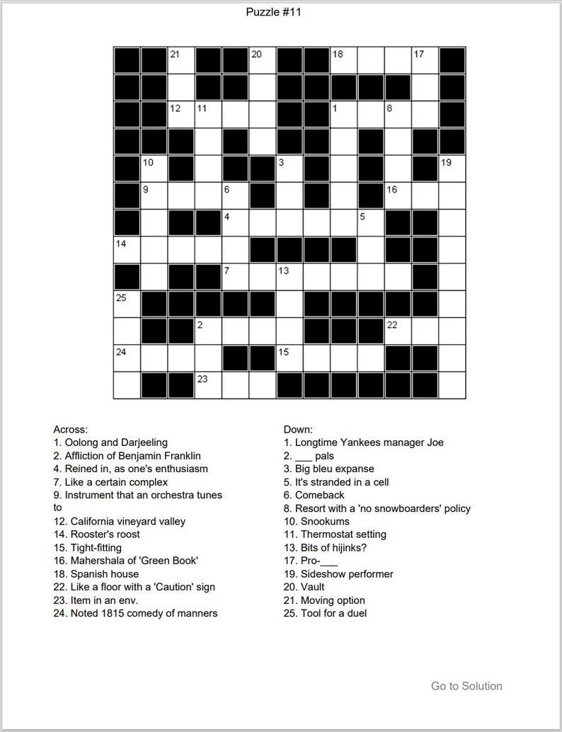 Remarkable Games Crossword Etsy