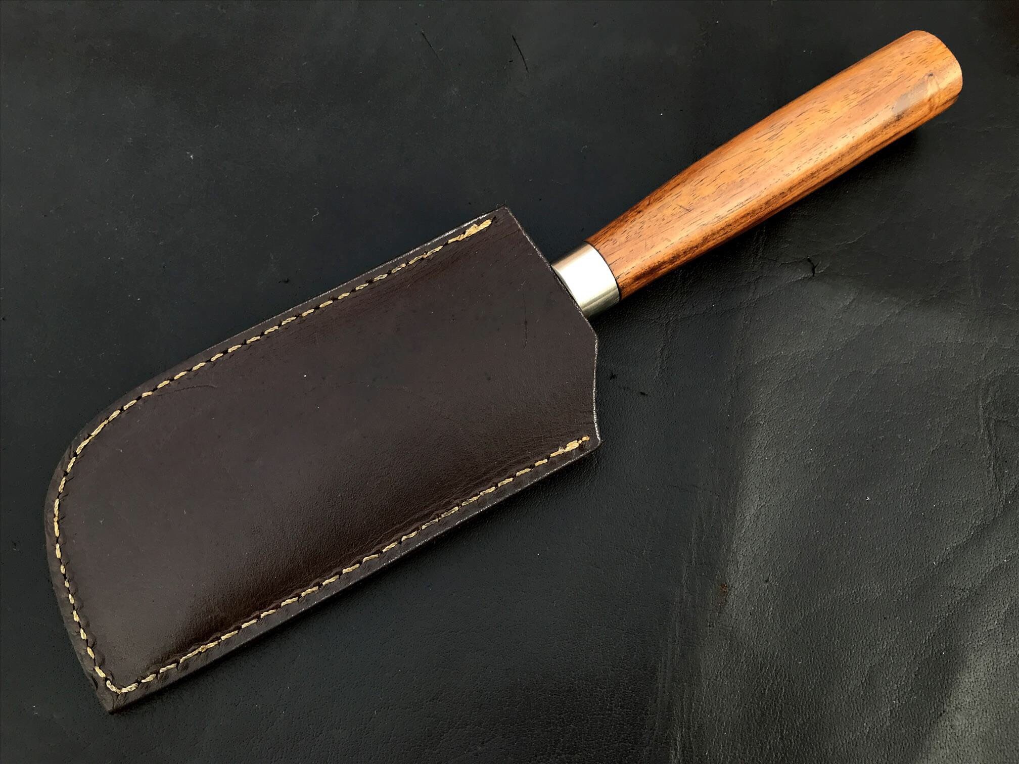 Leather Knife/ Handmade Damascus Steel Leather Cutter/ Skiver/ Etsy