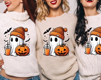Cute ghost png, Coffee png, Halloween png, Bougie png, bougie ghost, Pumpkin Sublimation, Design Sticker png, Mug png, Trending png, png