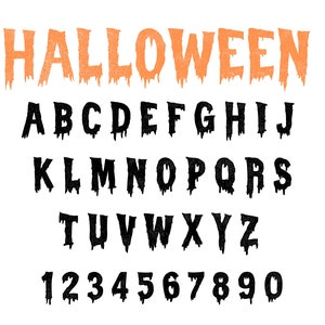 Halloween Schrift Gruselige Halloween Schrift - Hexe Schriften Halloween TTF Schriften SVG Schrift - Cricut, Silhouette - Spooky - PNG herunterladbare digitale Datei