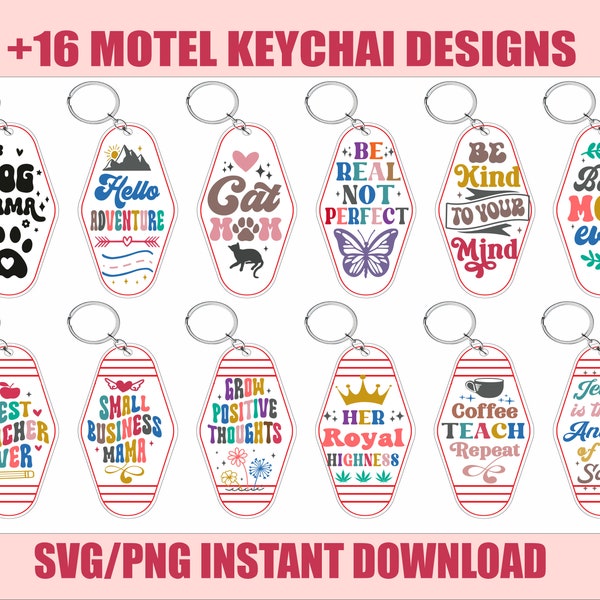 Motel Keychain svg design bundle, motel keychain png, keychain quotes, key chaine Autumn Motel, Motivational, Affirmations, Funny Sarcastic