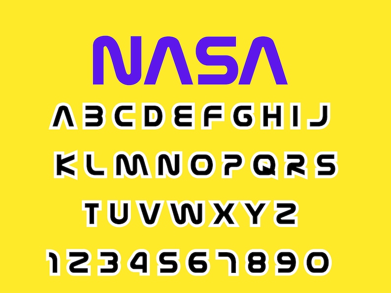 NASA Font (TTF): Space-themed Projects, Cricut, Silhouette (instant ...