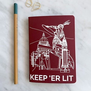 Belfast Slang Belfast Phrases Foiled Pocket Notebook Keep &#39;Er Lit Father&#39;s Day Gift