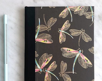 Dragonfly Notebook | Insect Pattern | Insect Design | Nature Notebook | Handmade Journal | Scrapbooking Journal