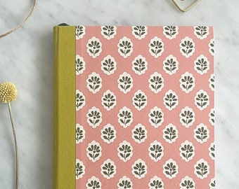 A5 Handmade Journal Flower Pattern Notebook