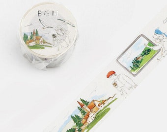 Bujo Washi Tape | Journal Washi | Travel Washi | Bullet Journaling | Decorative Tape | Paper Tape | Scrapbooking