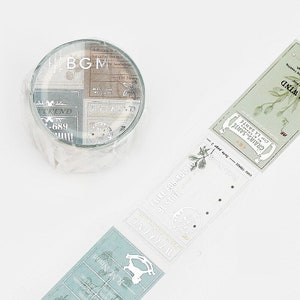 Nastro Washi ispirato vintage e botanico per journaling Paper Ephemera per Crafting Bullet Journal Scrapbook Planner Paper Tape
