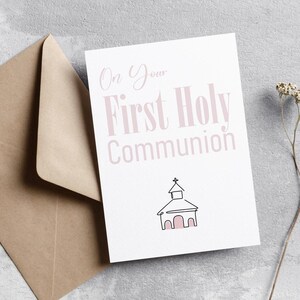 Carte de première communion de Belfast pour une fille