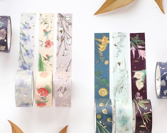 BGM Washi Tape | Lavender Pattern | Floral Tape | Journal Supplies | Paper Craft | Bullet Journaling | Ephemera