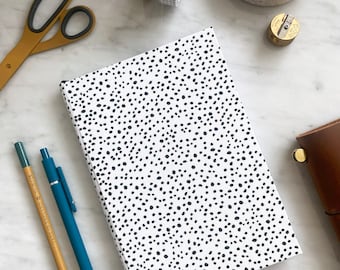 Handmade Spotty/Polka Dot Patterned Notebook with Recycled Pages Teacher Gift Stationery Gift Back to School Mother&#39;s Day Gift