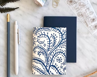 Traveler&#39;s Notebook Passport Inserts - Navy Patterned Mother&#39;s Day Gift