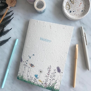 Quaderno riciclato personalizzato A5 con pagine riciclate a righe e penna Kraft Quaderno sostenibile Ecologico Regalo per la festa della mamma