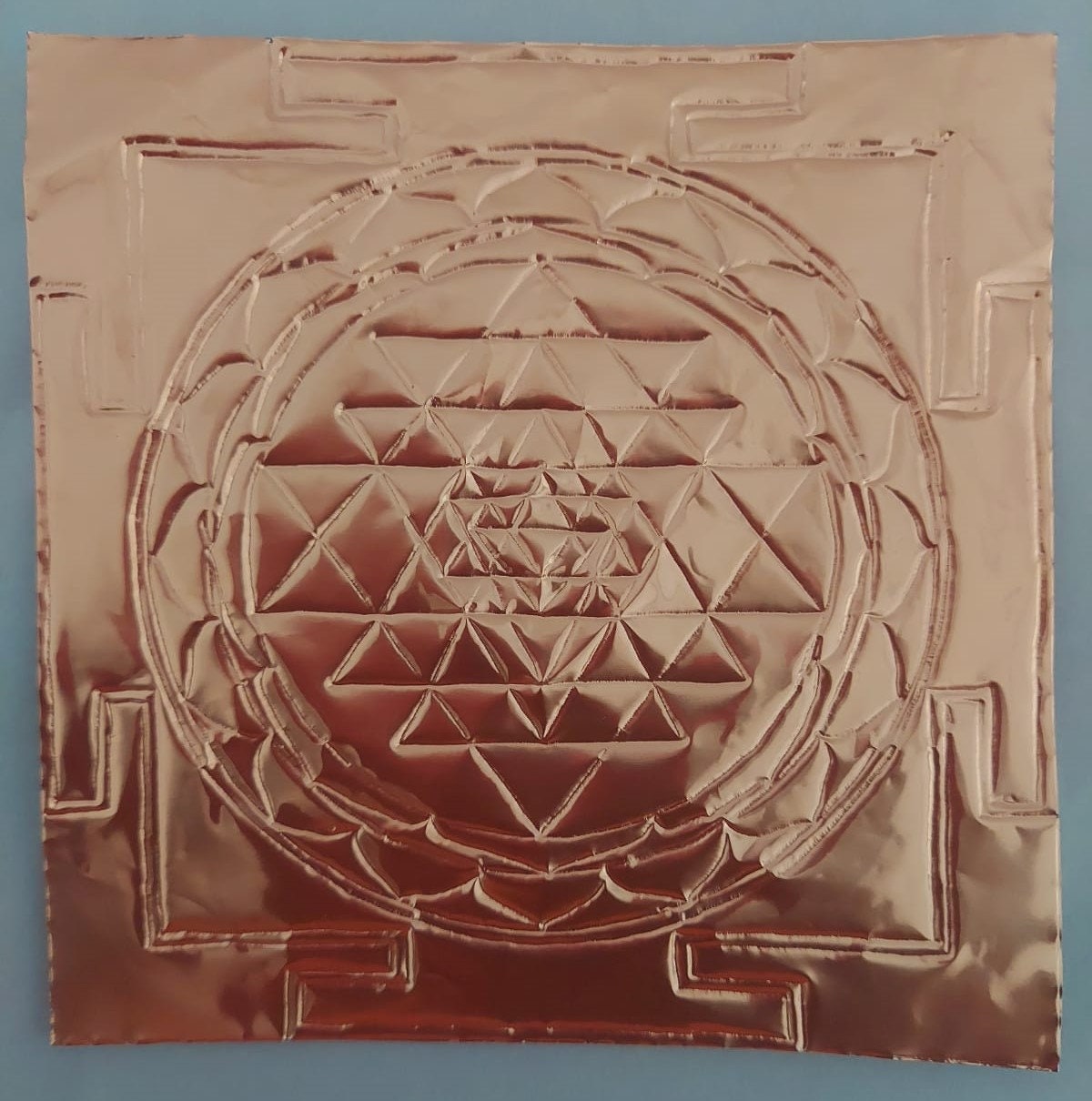 Hand Drawn Copper Sri Yantra – Sacred Geometry Talisman - Etsy